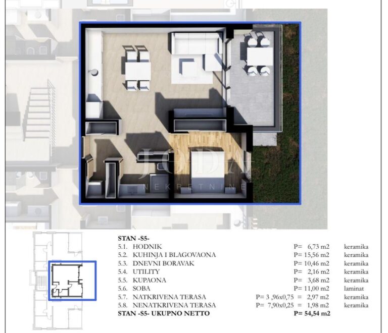 JEDNOSOBNI STAN NA PRVOM KATU MODERNE VILLE | Adriatic Real