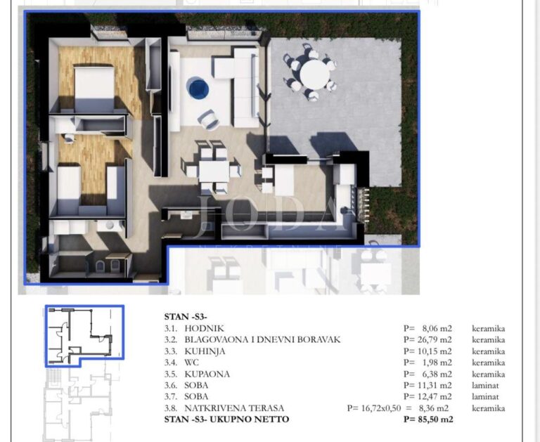 DVOSOBNI STAN U PRIZEMLJU MODERNE VILLE | Adriatic Real