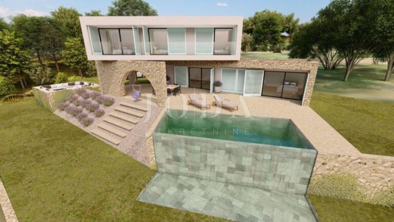 Građevinsko zemljište s pogledom na more i idejnim projektom